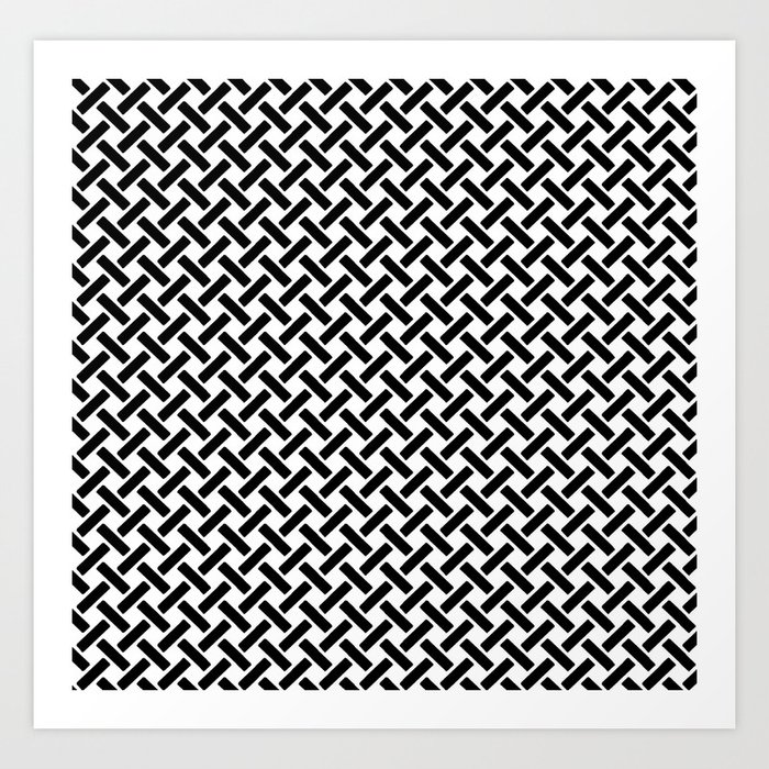 Basket Weave Pattern Inverted. Art Print