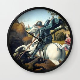 Raphael Saint George and the Dragon Wall Clock