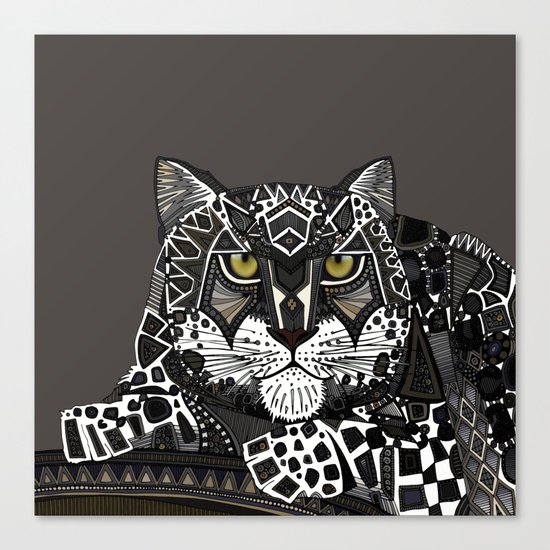 snow leopard lead Canvas Print
