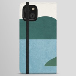 Sunny Lake - Abstract Landscape iPhone Wallet Case