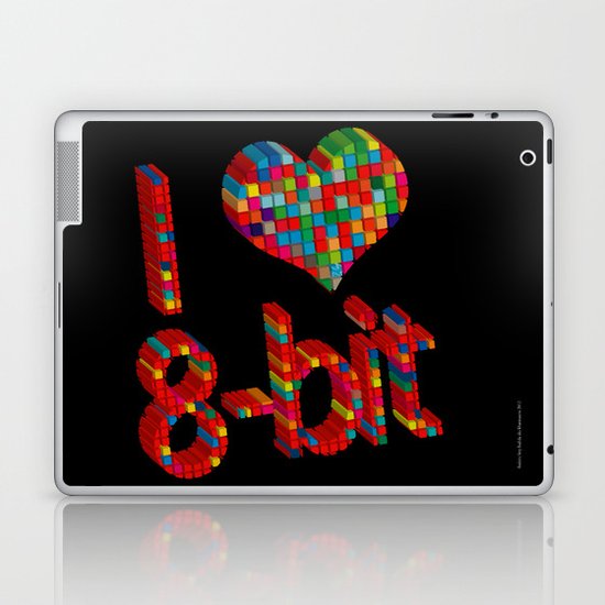 i heart 8-bit Laptop & iPad Skin