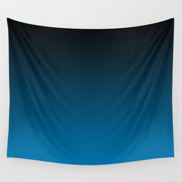 Cerulean Dark Ombre Wall Tapestry