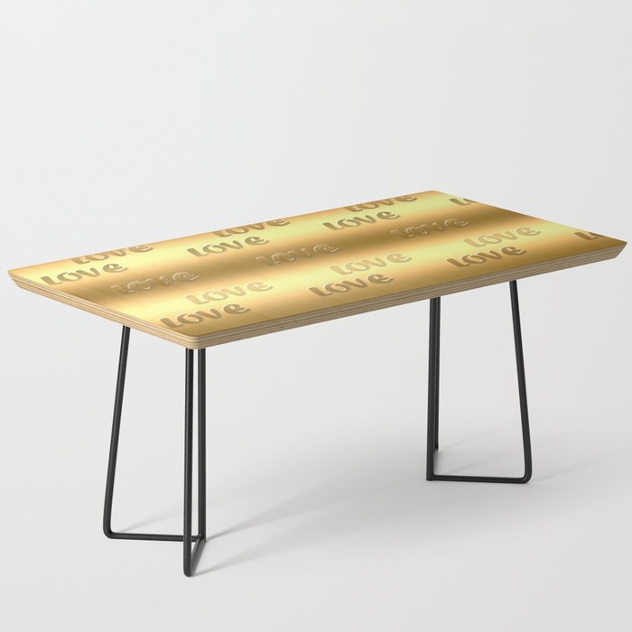 Gold Trendy Modern Love Collection Coffee Table