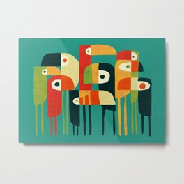 Toucan Metal Print | Colorful, Urban, Birds, Whimsical, Vintage, Geometric, Animal, Abstract, Painting, Moderenist 