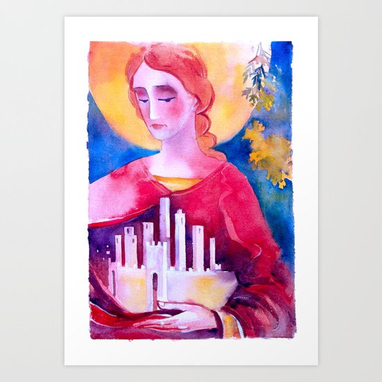 Santa Fina Art Print