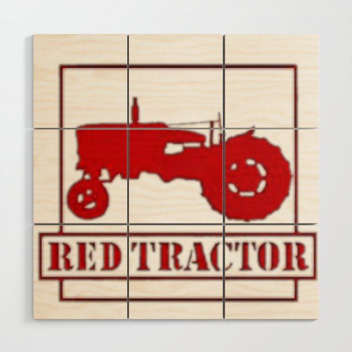 Red Tractor Wood Wall Art