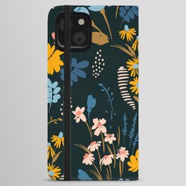 Dark Wildflowers iPhone Wallet Case