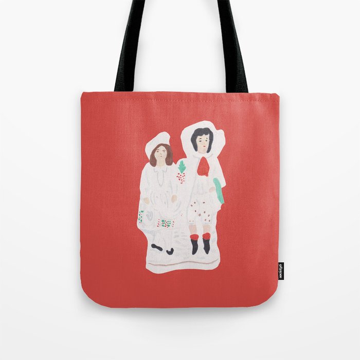 Staffordshire Figurine Couple Tote Bag