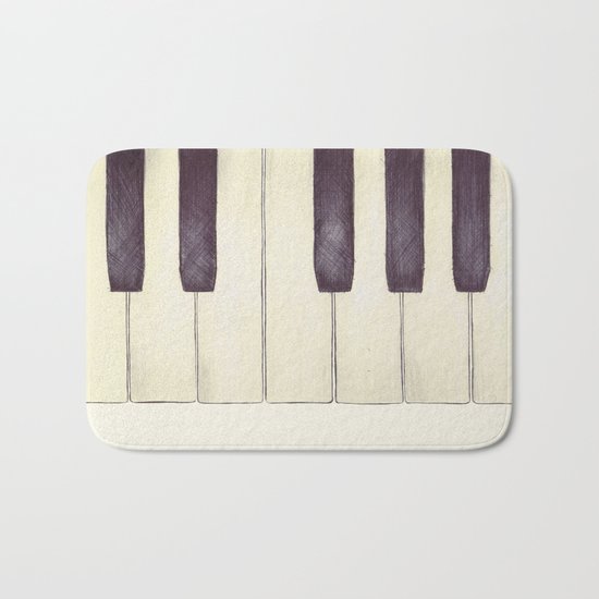 Ebony and Ivory Bath Mat