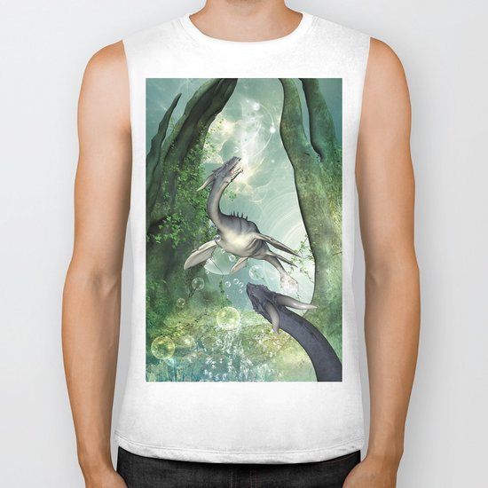 Awesome seadragon Biker Tank