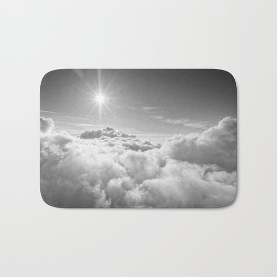 Clouds Gray & White Bath Mat