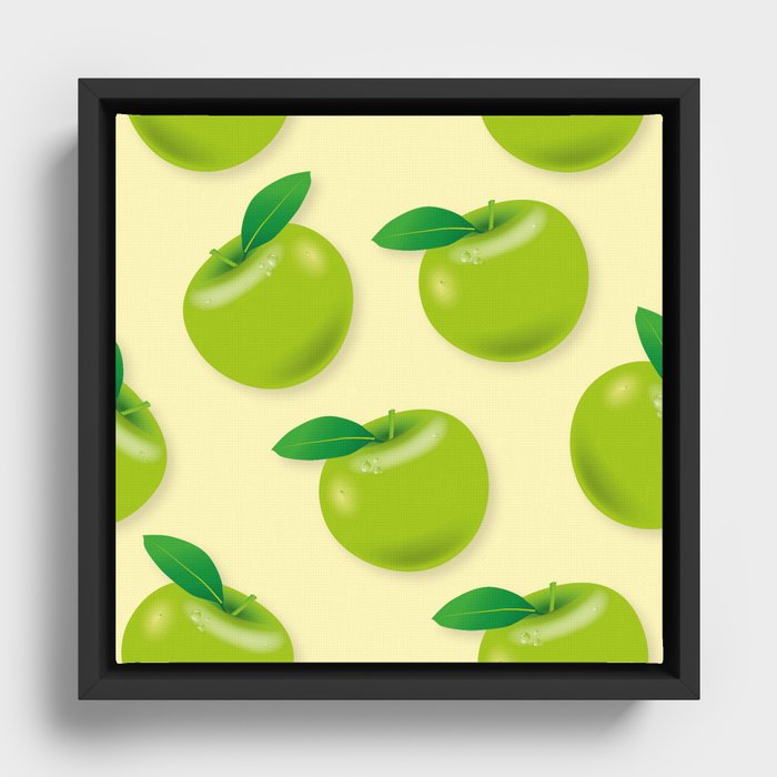 Apple pattern Framed Canvas
