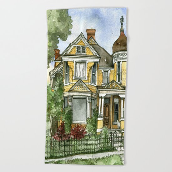 Victorian in The Avenues Beach Towel