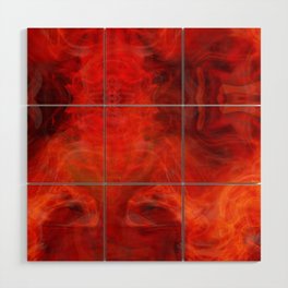 Red Shapes Wood Wall Art