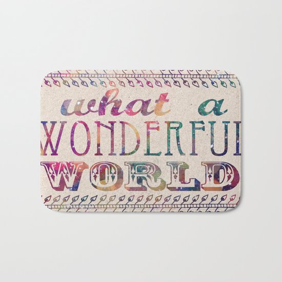 What A Wonderful World Bath Mat