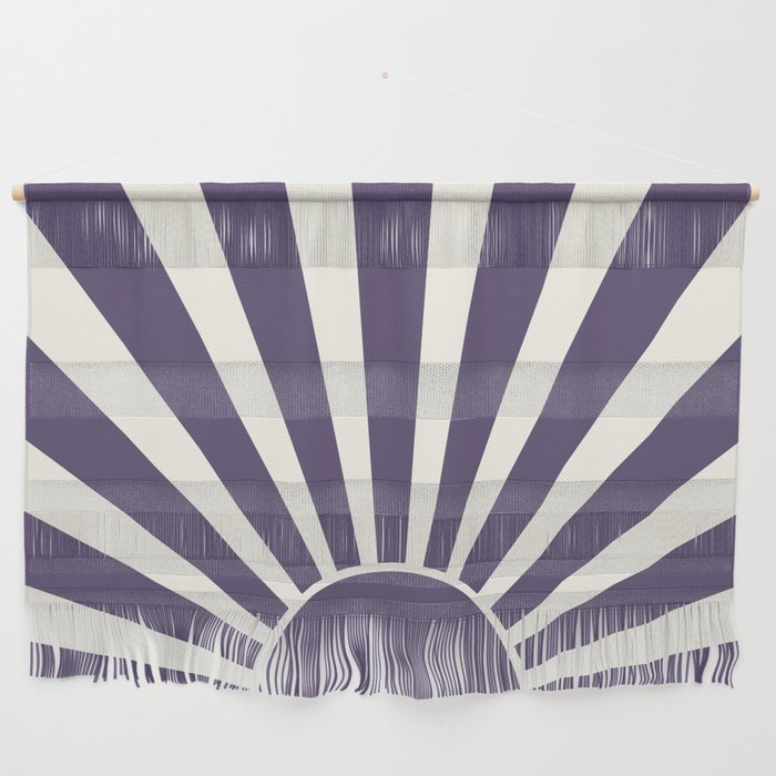Violet retro Sun design Wall Hanging
