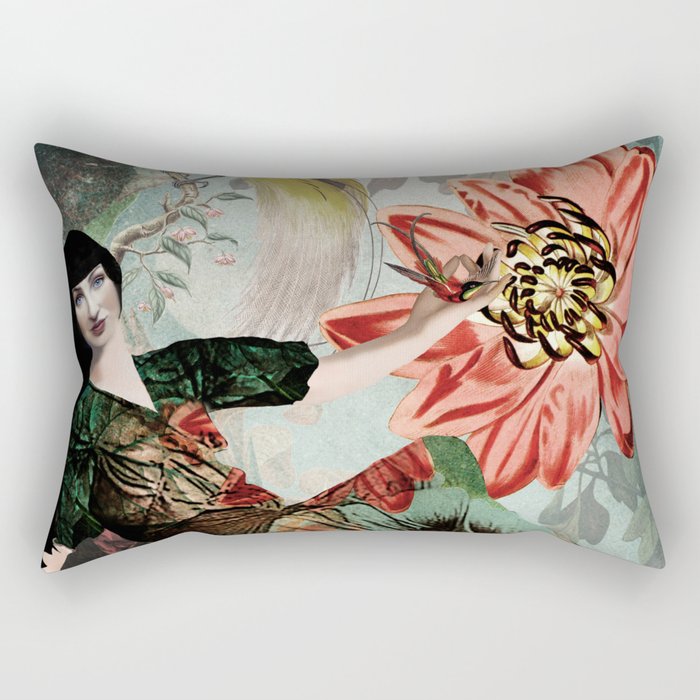 Among the flowers Rectangular Pillow