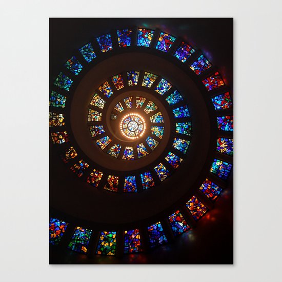 Stained Glass Swirl Canvas Print