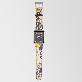 Urban Graffiti Paper Street Art Apple Watch Band | Acrylic, Writing, Homedecor, People, Red, Popculture, Fashion, Marker, Typography, Abstract 