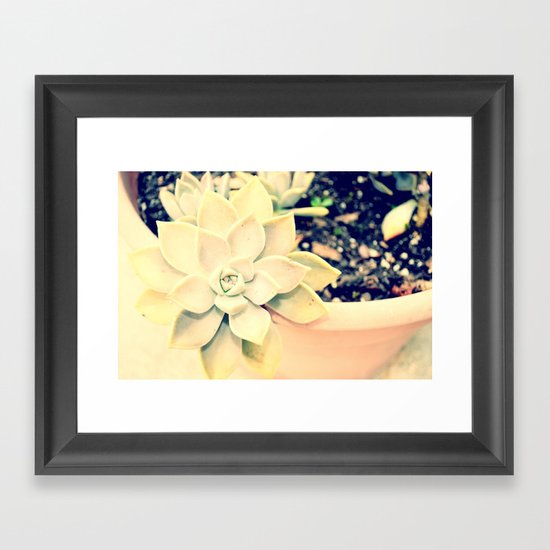 WhiteFlower Framed Art Print