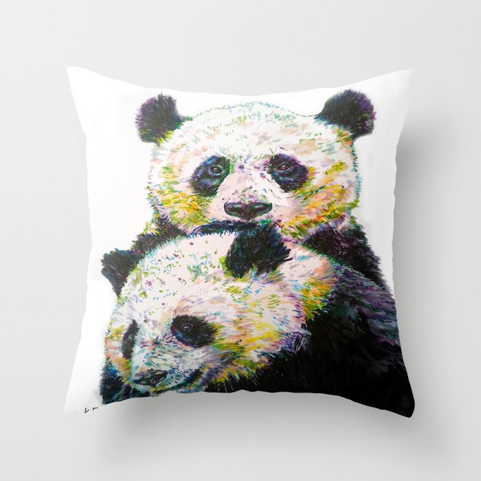 Giant Panda Bears Throw Pillow