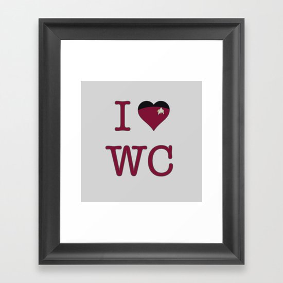 I Heart Wesley Crusher Framed Art Print