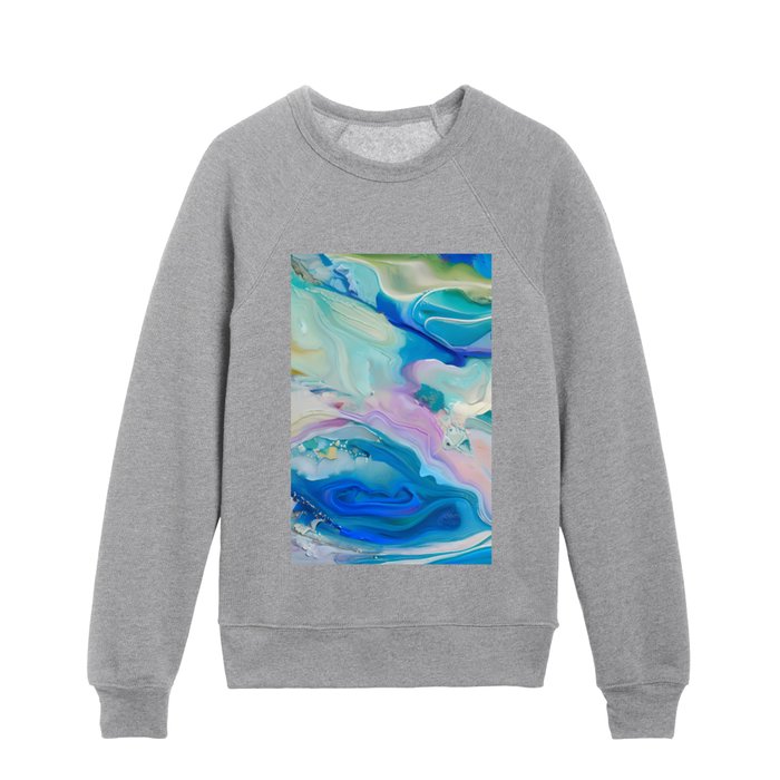 Spiraling Intuition: Dreamscape Painting Collection Kids Crewneck