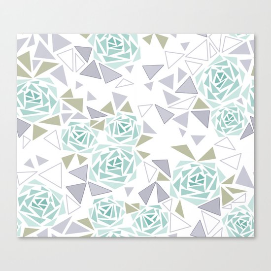 Modern . Geometric pattern . Rose .2 Canvas Print
