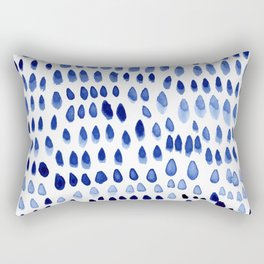 painted dots blue Rectangular Pillow