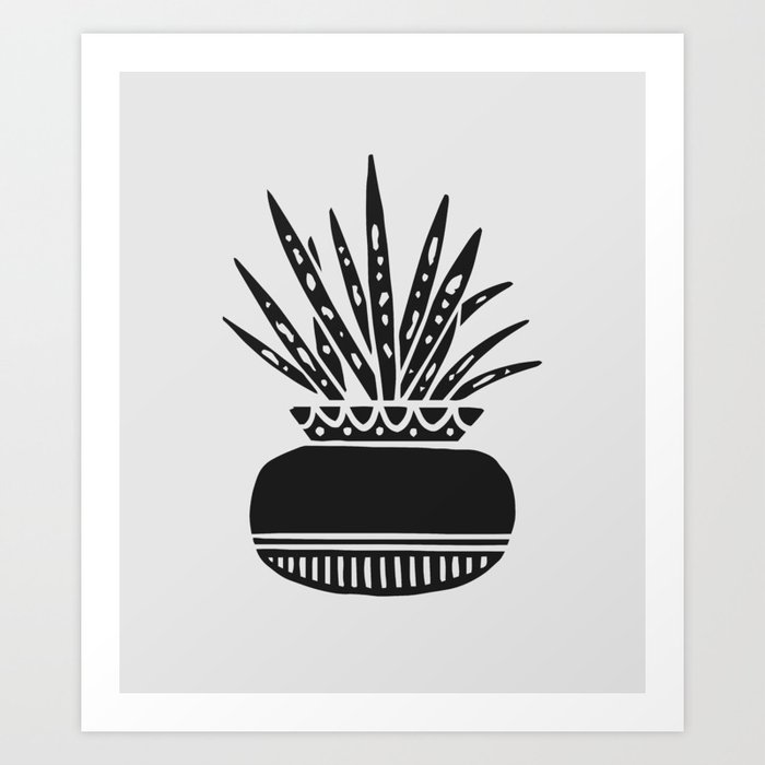 Potted Succulent Art Print