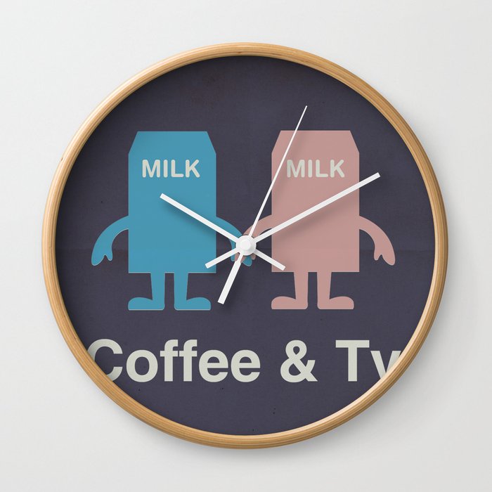 Coffee & Tv Wall Clock