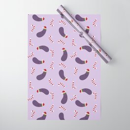 eggplant christmas Wrapping Paper