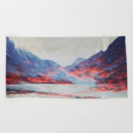 Fall Mountains Beach Towel