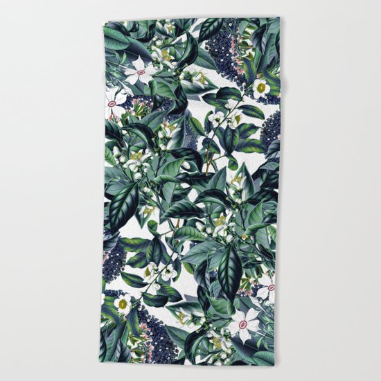 Leaf Pattern Beach Towel