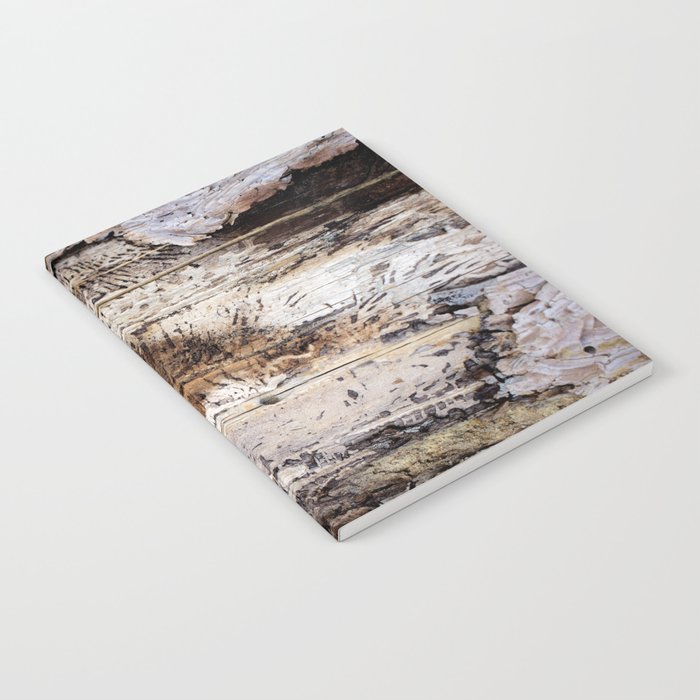Distressed Wyoming Log Close Up Photo Notebook