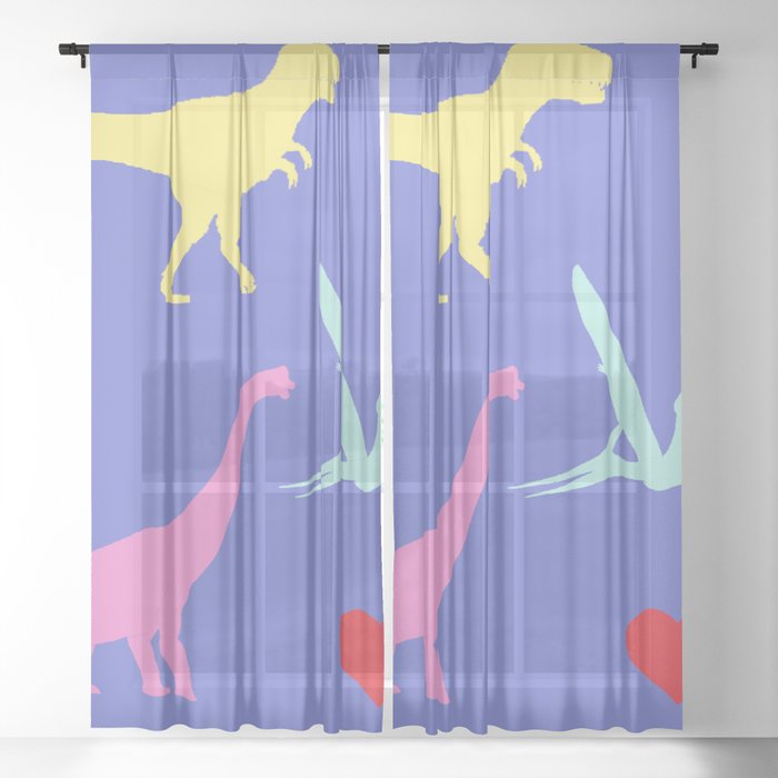 Dinosaurs Sheer Curtain