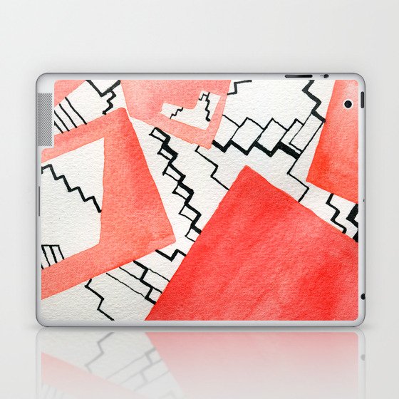 Stairs in red Laptop & iPad Skin