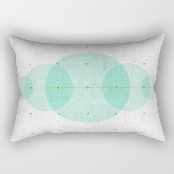 Concrete and Circle Abstract Rectangular Pillow