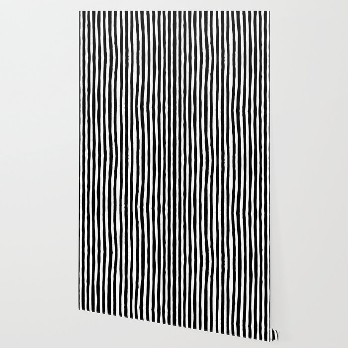 Black And White Vertical Stripes Wallpaper By Abigaillarson Society6