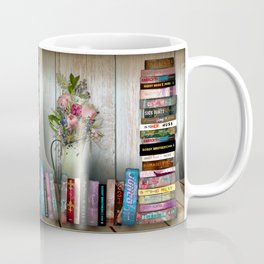 JA Huss Book Lover Book Stack Coffee Mug