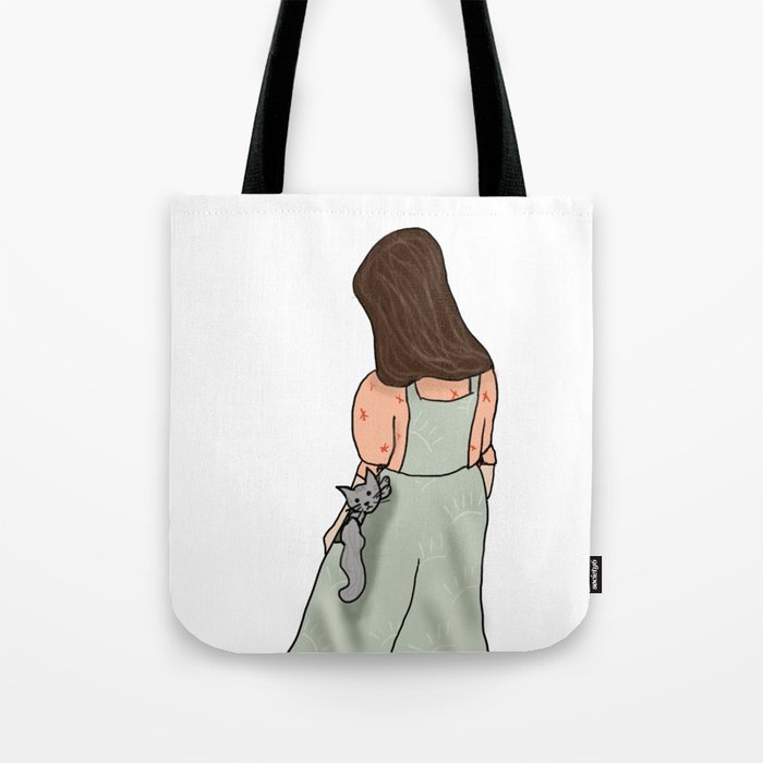 Cat Pocket Tote Bag