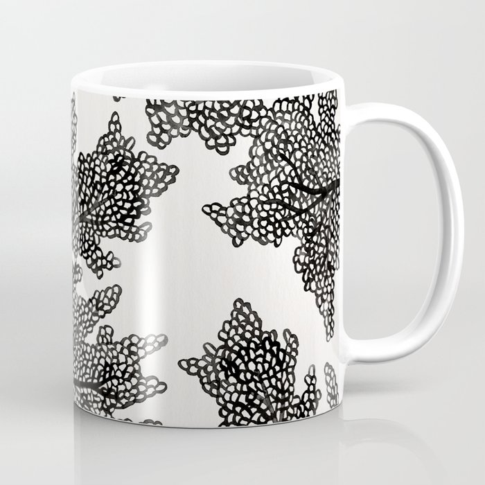 Sea Fan Coral – Black Coffee Mug