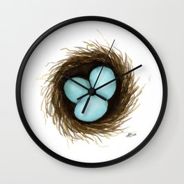 Robin Egg Nest Wall Clock