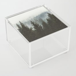 Forest Fog Mountain IV - Wanderlust Nature Photography Acrylic Box