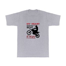 My Heart Doesn't Beat It Revs T Shirt | Enduro, Motorbikes, Motorcross, Love, Bikes, Supercross, Motorcycle, Mechanic, Fmx, Graphicdesign 