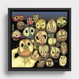 Potato animals Framed Canvas
