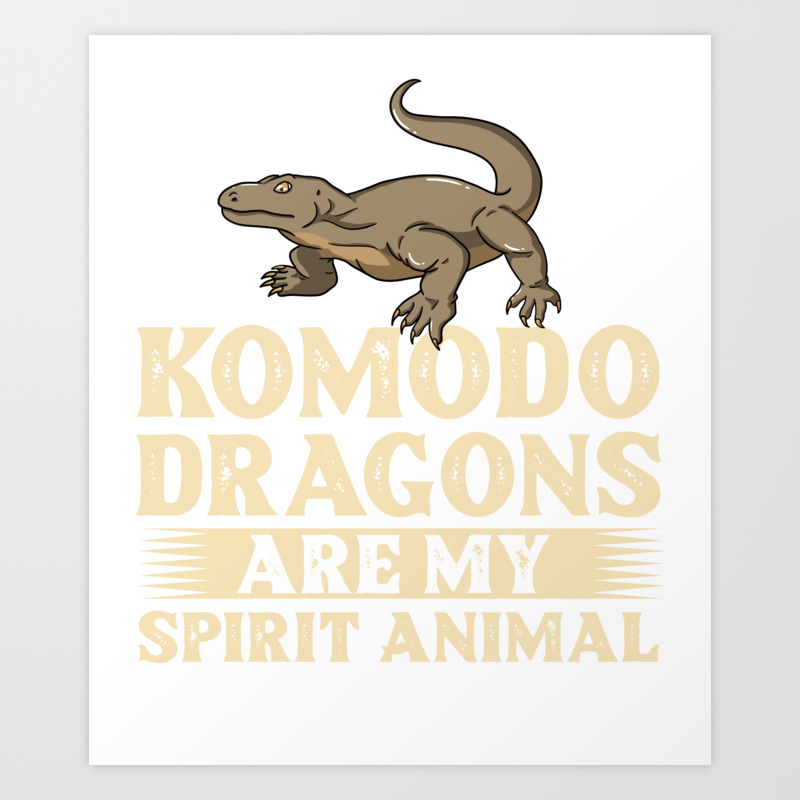 Komodo Dragon Monitor Lizard Indonesian Kids Art Print by Brob | Society6
