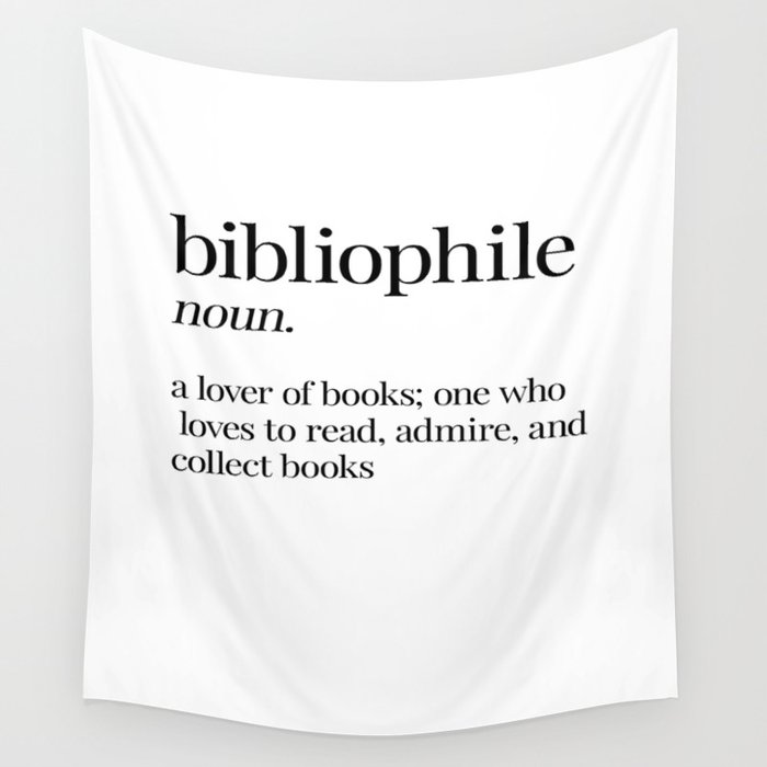Bibliophile Definition  Wall Tapestry