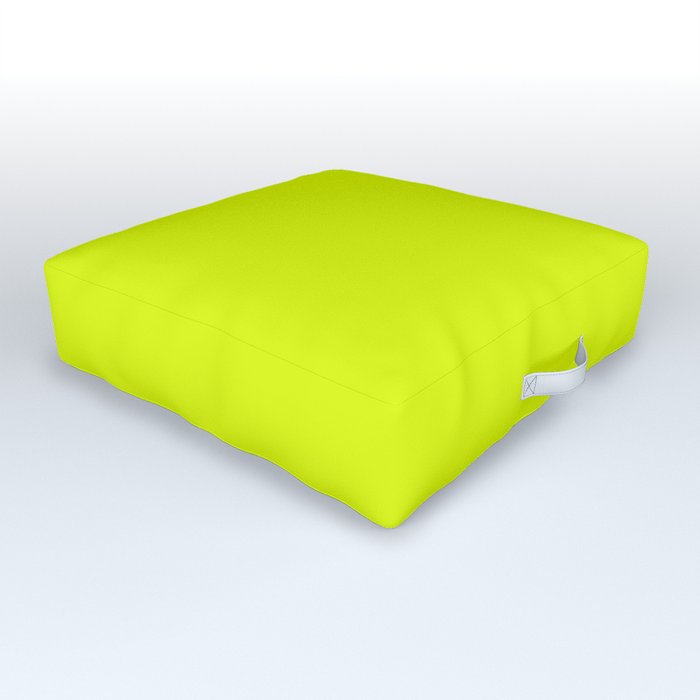 CHARTREUSE Neon solid color Outdoor Floor Cushion