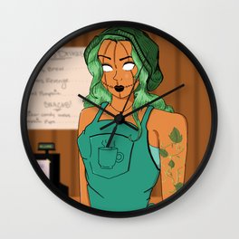 Pumpkin Spice Barista Wall Clock | Drawing, Halloween, Barista, Pumpkin, Coffeeshop, Digital, Pumpkinspice 